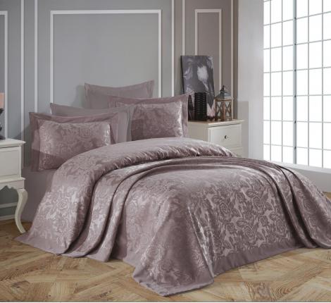 Гобеленовое покрывало "DO&CO" 240х260 (50x70-2 шт.) GUL, лаванда