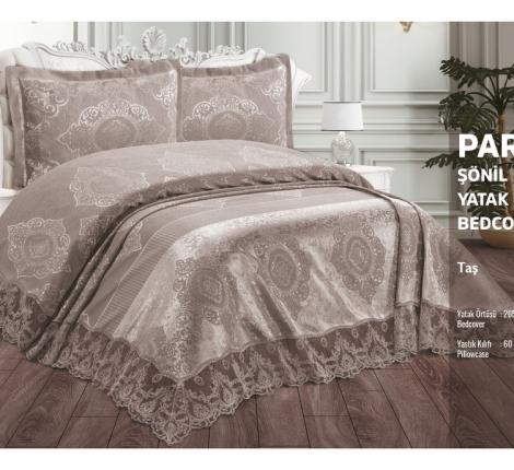 Покрывало жаккардовое EFOR "PARIS" 265х275, темно-кремовый