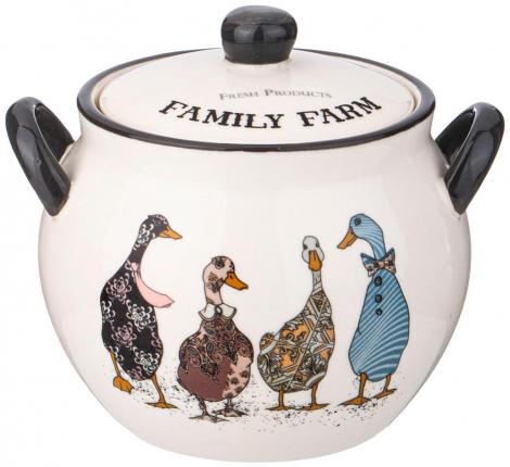 Горшочек для запекания с крышкой "FAMILY FARM", 600 мл