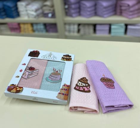 Набор вафельных салфеток "AMBIELLA" ПИРОЖНОЕ, 40х60-2 шт.