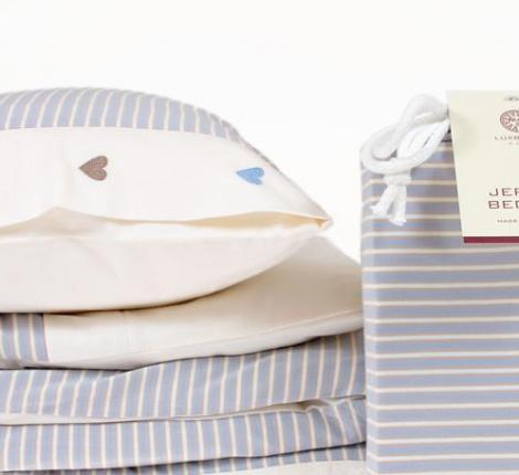 Постельное бельё детское Luxberry "ТРИКОТАЖ", голубой/экрю