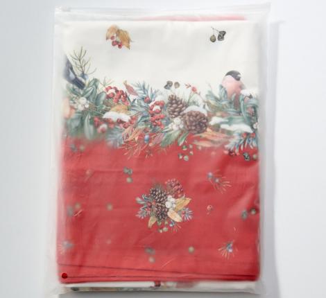 Дорожка с пропиткой "МОРОЗКО.СНЕГИРИ "45х215 см, красный