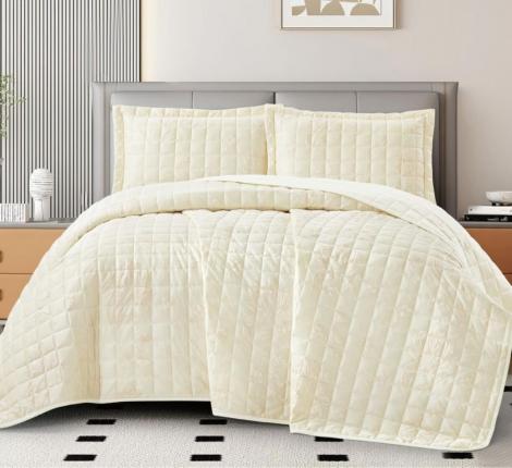 Покрывало велюровое Valtery PMST-36, 240х260 (наволочки 50х70-2шт.)