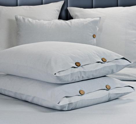 Постельное бельё Sharmes "Rustic stripe" 1,5 спальный, голубой