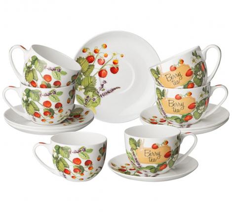 Чайный набор "FRUIT BASKET" 104-958 на 6 персон, 12 предметов (330 мл)