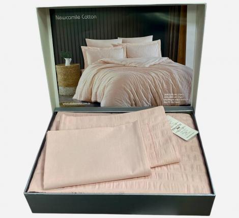 Постельное бельё "Maison D'or" NEW CAMILLE Жатый сатин Евро, пыльная роза