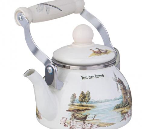Чайник эмалированный со съёмным фильтром "FAMILY HOUSE", 0,85 Л