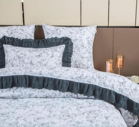 Постельное бельё с одеялом "Kazanov.A." Монарх (жемчуг графит) Сатин, Евро