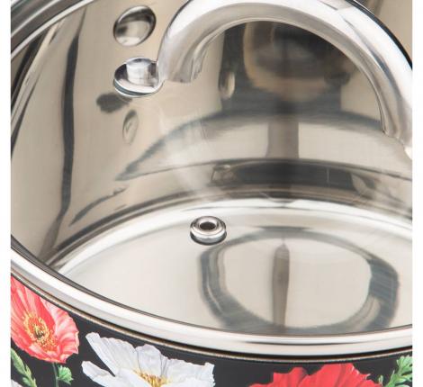 Кастрюля со стеклянной крышкой "МАКИ", 1,5 л