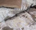 Постельное белье с одеялом "Kazanov.A." Мармарис (бежевый капучино) Велюр/Egypt Cotton, Семейный