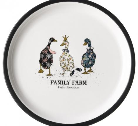 Тарелка закусочная "FAMILY FARM" 263-1436, диаметр 22 см