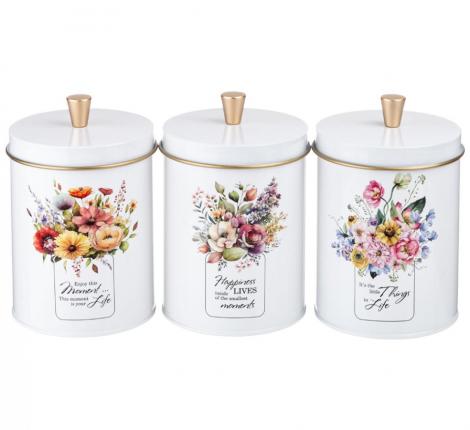 Набор "FLORAL MOOD" хлебница и банка для сыпучих продуктов (3 шт.)