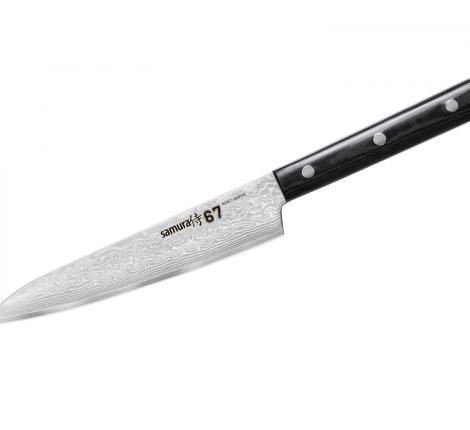 Нож кухонный "Samura Damascus 67" универсальный 150 мм, Микарта