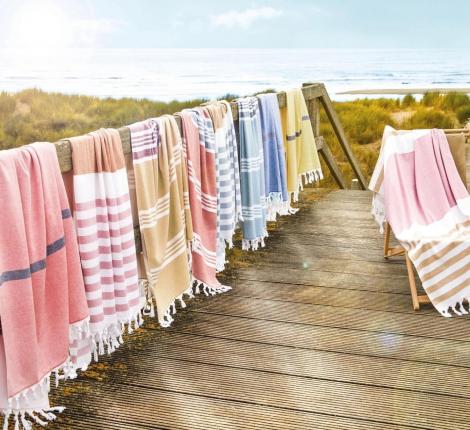 Пляжное полотенце "Blanc des Vosges" LITTORAL OCRE, 100х180