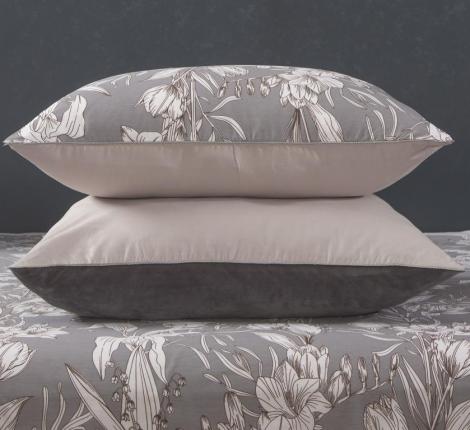 Постельное белье с одеялом "Kazanov.A." Ливви (графит капучино) Велюр/Egypt Cotton, Евро