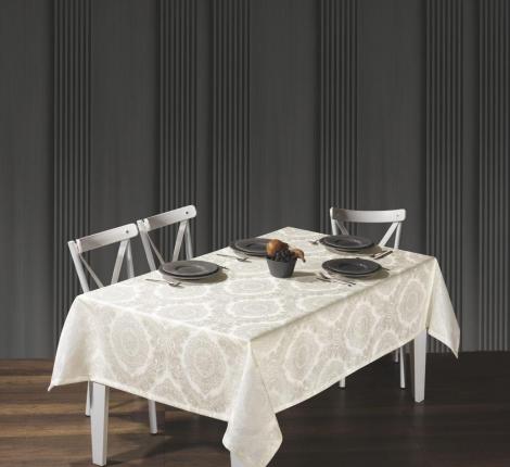 Скатерть "DO&CO" броде жаккард 160х220 MILANO кремовый