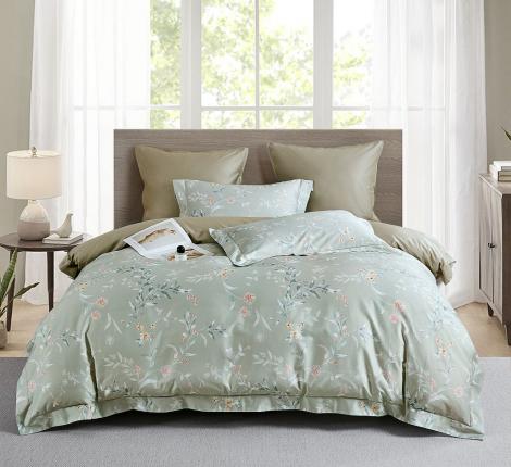 Постельное белье "Asabella" 2314-6 Мако-Сатин, Евро