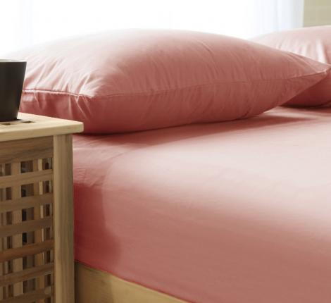 Простыня сатин SOHO collection (розовая пудра), 240х260