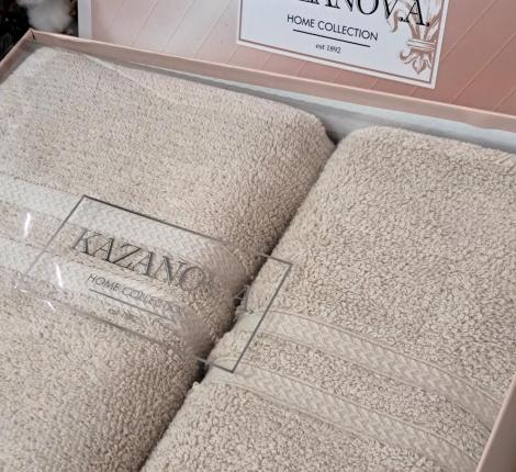 Комплект махровых полотенец "Kazanov.A." Merlin (латте), 50х90+70х140