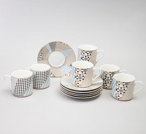 Кофейный набор "TOP STYLE" 165-594 на 6 персон, 12 предметов (180 мл)