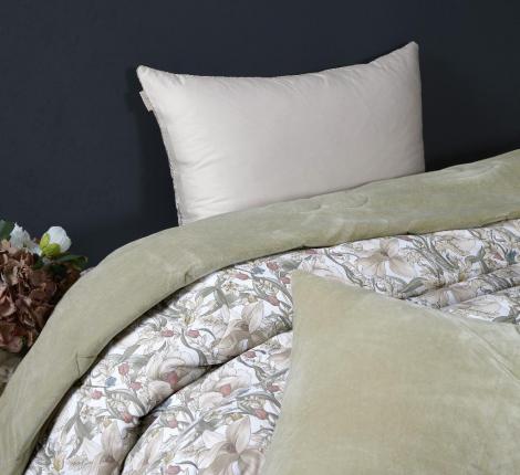 Постельное белье с одеялом "Kazanov.A." Верде (олива жемчуг) Велюр/Egypt Cotton, Евро