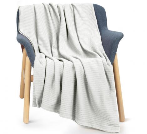 Плед-покрывало хлопковый "КОСА" молочный, 160х230