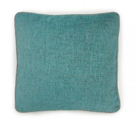 Подушка декоративная "SPLENDID" 45х45, бирюзовый (кант серо-бирюзовый)
