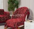 Комплект покрывал "Karteks" на диван 160х220 и два кресла 90х160 РОМБ, бордовый