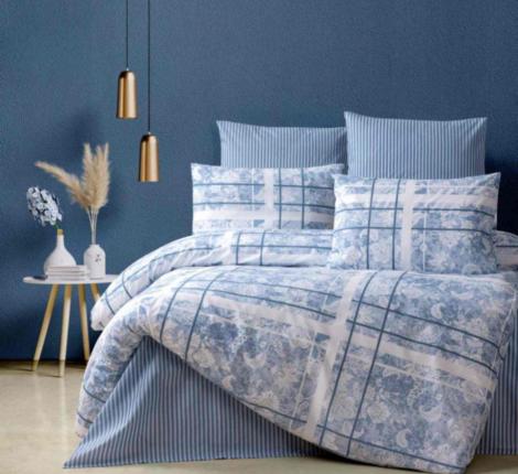 Постельное белье EFOR RANFORCE "SOFIA MAVI" (100% хлопок), Евро