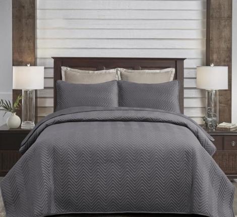 Покрывало из бархата "KARTEKS" 02, 200х220 (серый)