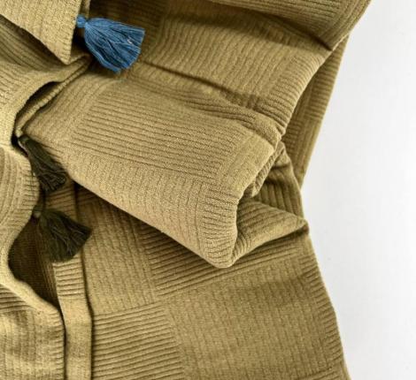 Покрывало вафельное "SAHESER" ZILLER хаки, 220х220