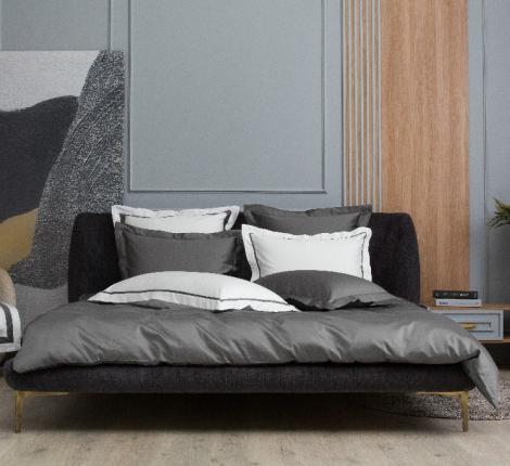 Наволочка с широкой отделкой "ALPINE GRAPHITE ALLURE GRASS" Мако-Сатин, 50х90 (2шт)