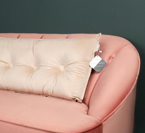 Подушка декоративная "Sofi de Marko" Вивиан (светло-бежевая) Велюр, 45х90