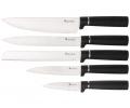 Набор кухонных ножей (5 шт.), 4 доски и подставка "AGNESS", чёрный мрамор