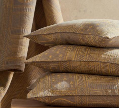 Покрывало пике "Blanc des Vosges" NIL CURRY (коричнево-желтый), 250х250