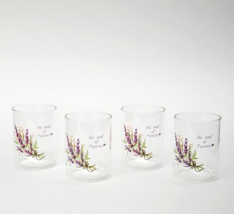 Набор стаканов 4 штуки "ДУША ПРОВАНСА", 360 мл