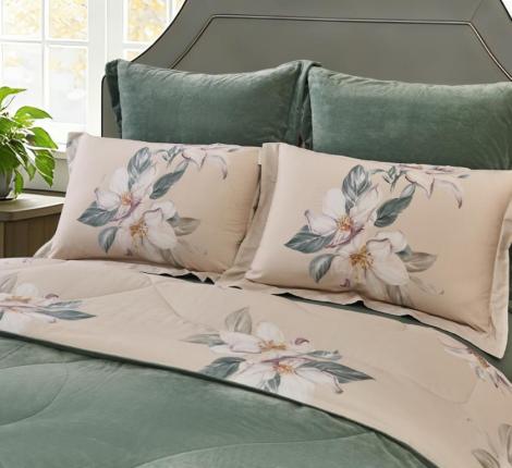 Постельное белье с одеялом "Sofi de Marko" Ренато №39 Велюр/Сатин, Евро