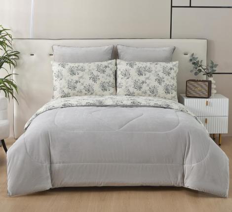 Постельное белье с одеялом "Sofi de Marko" Роберто №37 Велюр/Сатин, Евро