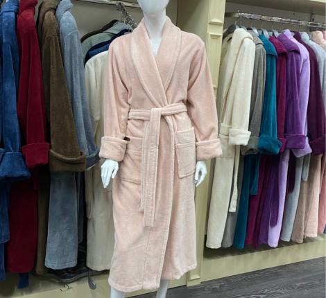 Халат женский трига шалька "AMBIELLA A-1165" персиковый, L/XL