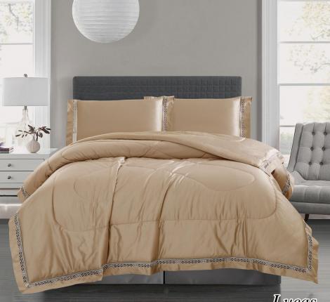 Постельное белье с одеялом и мережкой "Diva Afrodita" LUCAS люкс сатин, Евро