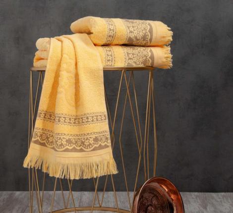 Полотенце махровое AMBIELLA "BIATRIS" 70х140, жёлтый