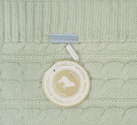 Плед вязаный "Sofi de Marko" Джовани (морская волна), 220х240