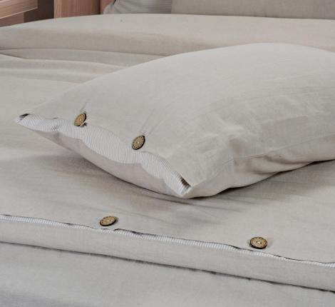 Постельное бельё Sharmes "Rustic melange" Евро, бежевый