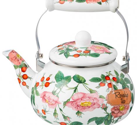 Чайник эмалированный "ШИПОВНИК", 2,5 л
