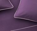 Постельное бельё "KARTEKS" сатин однотонный с кантом HK-10 (фиолетовый), 2 спальный