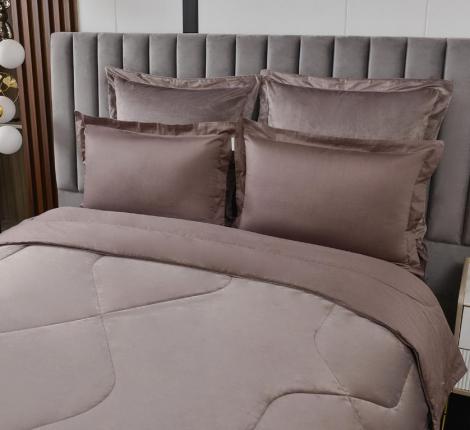 Постельное белье с одеялом "Sofi de Marko" Энрике (кофе) Велюр, 1,5 спальный