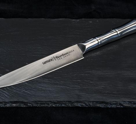 Нож кухонный &quot;Samura Bamboo&quot; для нарезки 200мм, AUS-8 (с тату)