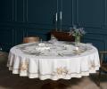 Скатерть круглая с пропиткой "ЛАВАНДОВАЯ ВЕСНА", 220 см