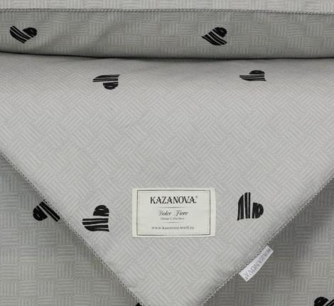 Постельное бельё с одеялом "Kazanov.A." Sweet Love (латте) Сатин, 1,5 спальный