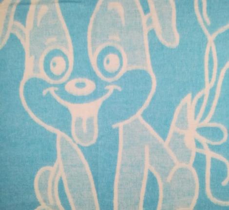 Одеяло Хлопок100% Cобачка голубая, 100x140